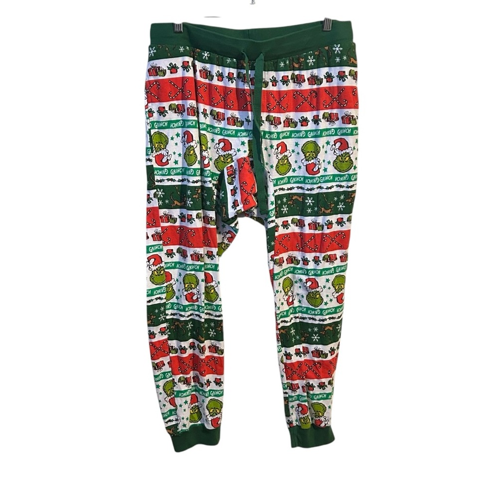 Dr. Seuss Grinch Stole Christmas Cotton Blend Drawstring Waist Jogger Style Lg.